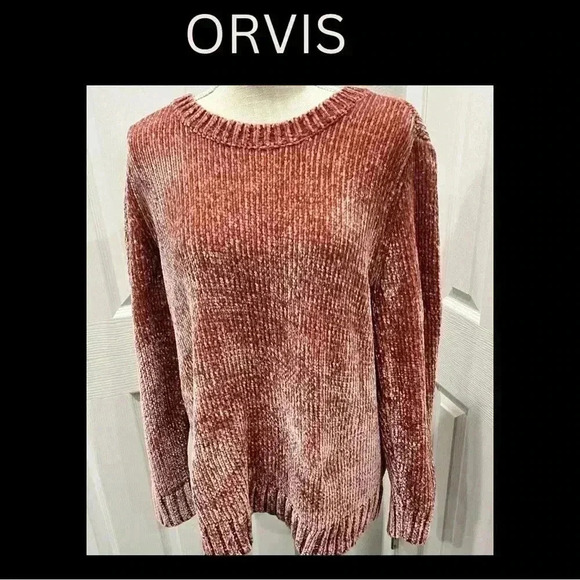 ORVIS CHENILLE SWEATER EUC Like new size L warm winter wear cozy - Picture 1 of 8